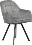 TEMPO KONDELA Forgó étkezőszék, sötétszürke Velvet szövet, SAMANTA - mindigbutor