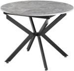 TEMPO KONDELA Kihúzható étkezőasztal, beton/fekete, 100x100-140x75 cm, ABERO TYP 1 - mindigbutor