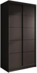 ADRK Tolóajtós szekrény Verto 100, Fekete, Fekete - mindigbutor