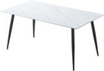 Fortrade Asztal adria (160x90x75, magasfényű fehér márvány) - smartbutor