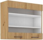 TEMPO KONDELA Felső szekrény, artisan tölgy, MONRO 80 GS-72 2F - mindigbutor