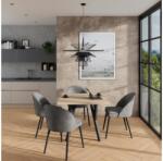 ADRK RODOS 84 asztal és szék készlet, Sonoma, Fekete - mindigbutor