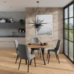 ADRK RODOS 83 asztal és szék készlet, Lefkás, Fekete - smartbutor