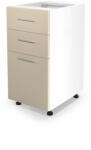 Halmar VENTO DS3-40/82 alsó fiókos szekrény, szín: fehér / bézs - smartbutor