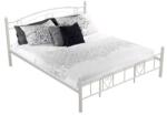 TEMPO KONDELA Ágy fém lemezes ágyráccsal, 180x200, fehér, BRITA NEW - mindigbutor