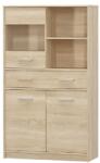 TEMPO KONDELA Vitrin 2D1W1S/80, sonoma tölgyfa, TEYO - mindigbutor