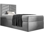 Miló Bútor St7 boxspring ágy, világosszürke, balos (70 cm)
