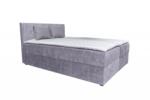 Miló Bútor Atos boxspring ágy, középszürke (160 cm)
