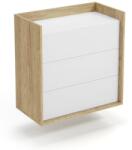 Halmar MOBIUS komód 3S szín: hikora tölgy/fehér