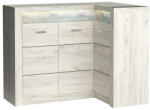 Halmar INDIANAPOLIS sarok fiókos komód, szín: KAT I15 kraft fehér - smartbutor