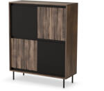 Halmar SWING KM-2 komód, dió / fekete - smartbutor