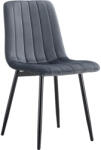 TEMPO KONDELA Szék, sötétszürke Velvet szövet/fekete, RAMITA TYP 1 - smartbutor