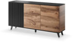 Halmar RANDOM KM-1 komód, színe: wotan tölgy/fekete - smartbutor