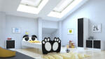 ADRK Ágy matraccal BEAR BLACK 140x70, Fekete - smartbutor