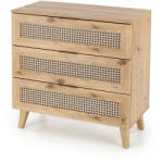 Halmar BORNEO KM-2 komód, kézműves tölgy / fekete - smartbutor