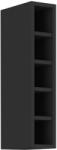TEMPO KONDELA Felső polcos szekrény, fekete, ARAKA/MENZO/SIBER 15 G-72 OTW - smartbutor