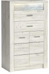Halmar INDIANAPOLIS fiókos komód, szín: I6 kraft fehér - smartbutor
