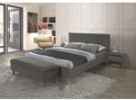 WIPMEB AZURRO VELVET ágy ágyráccsal 160x200 szürke - smartbutor