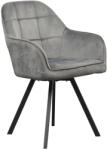 TEMPO KONDELA Forgó étkezőszék, sötétszürke Velvet szövet, SAMANTA - smartbutor