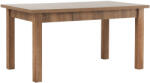 TEMPO KONDELA Széthúzható ebédlőasztal, tölgyfa lefkas, 160-203x90 cm, MONTANA STW - smartbutor