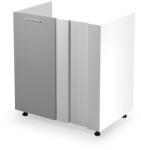 Halmar Vento dkn-100/82 sarok mosogató szekrény magasfényű szürke - smartbutor