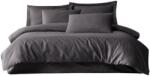 Atisat Ágyneműhuzat garnitúra, 100% pamutszatén, egyszemélyes, 3 részes, Modest antracit