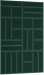 ELTAP Quadratta 120x195 kárpitozott panel, sötétzöld - smartbutor