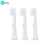 Infly P20C Elektromos Fogkefe Pótfej - Fehér (3db) (P20CBLHEADS3P) (P20CBLHEADS3P)