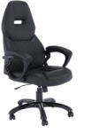 TEMPO KONDELA Irodai szék, fekete műbőr, HEVYR - smartbutor