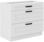 TEMPO KONDELA Alsó szekrény, fehér, LULA 80 D 3S BB - smartbutor