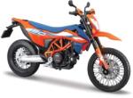 Maisto - Motocicletă cu suport, 2023 KTM 690 SMC R, portocaliu-albastru, 1: 12 (OLP101231608-32727)