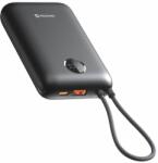 SWISSTEN Swisten Voltbox Powerbank Integrált Kábellel USB-A / C + Lighting / 2000 mAh 35 W - Fekete
