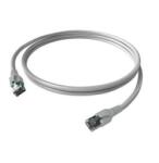 Easylan CP1KABABA0010 RJ45 Hálózati kábel, patchkábel CAT 6A S/FTP 1.00 m Szürke Kettős árnyékolás, Halogénmentes, Lángálló 1 db (CP1KxBxBx0010) (CP1KxBxBx0010)