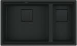 Franke Kubus 2 - Fragranit mosogató KNG 120/2, 76x46 cm, matt fekete 125.0718. 492 (125.0718.492)