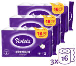 Violeta toalettpapír prémium 3 rétegű, (3x16 tekercs)