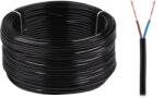 Elektrokabel Elektromos kábel H03VVH2-F 2x0, 5 300/300V fekete-100m (ovális) (KAB0830)