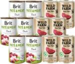 Brit BRIT PATE & MEAT DUCK 6x400g + Wild Farm Pate Beef 6x400g