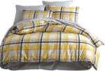 Atisat Ágyneműhuzat garnitúra, 100% pamut renforce, egyszemélyes, 3 részes, Milano sárga