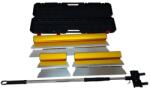 CRIANO Set de gletiere profesionale Heavy-Duty aluminiu 30, 50, 80 (cm) x 3, 5mm cu maner extensibil si cutie de transport (CNO-GHD853SET)