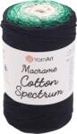 YARNART Macrame Cotton Spectrum 225 m 1315 Black Green Zsinór (Macrame Cotton Spectrum 1315)
