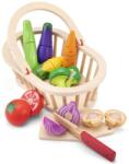 New Classic Toys Szeletelő készlet - kosár zöldségekkel (CLAS_10589)