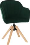 TEMPO KONDELA Forgószék, Velvet szövet, smaragd/bükk, DALIO - sprintbutor