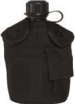 Mil-Tec vizes palack US minta fekete, 1l alumínium tállal
