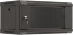 Lanberg WF03-5304-10B 19" 4U SZÉL: 540mm MÉLY: 350mm MAG: 281mm lapraszerelt üvegajtós fekete fali rack szekrény (WF03-5304-10B)