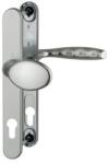 Hoppe Maner usa termopan, Hoppe New York, exterior, 92 x 30 mm, buton fix, material aluminiu culoare titan F9
