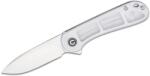 CIVIVI Elementum Mâner din Lexan Transparent Lustruit Lamă D2 Finisată Satinat Liner Lock C907A-7
