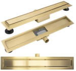 Rea Neox rozsdamentes acél zuhanylefolyó 50 cm szálcsiszolt matt arany REA-G4891 (REA-G4891)