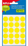 APLI Etikett, 19 mm kör, kézzel írható, színes, APLI, sárga, 100 etikett/csomag (LCA2063) - fapadospatron