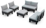 Keter Elements IV 6 személyes kerti bútor garnitúra grafit (257368_257366_2_257365_2) - leziter