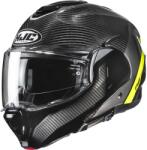 HJC Cască de motocicletă pliabilă HJC F100 Carbon Stan MC3H negru-galben fluo (HJC190503)